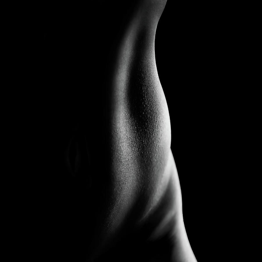 Black And White Photograph - Fine Art Nude Woman Bodyscape 15 by Az Jackson