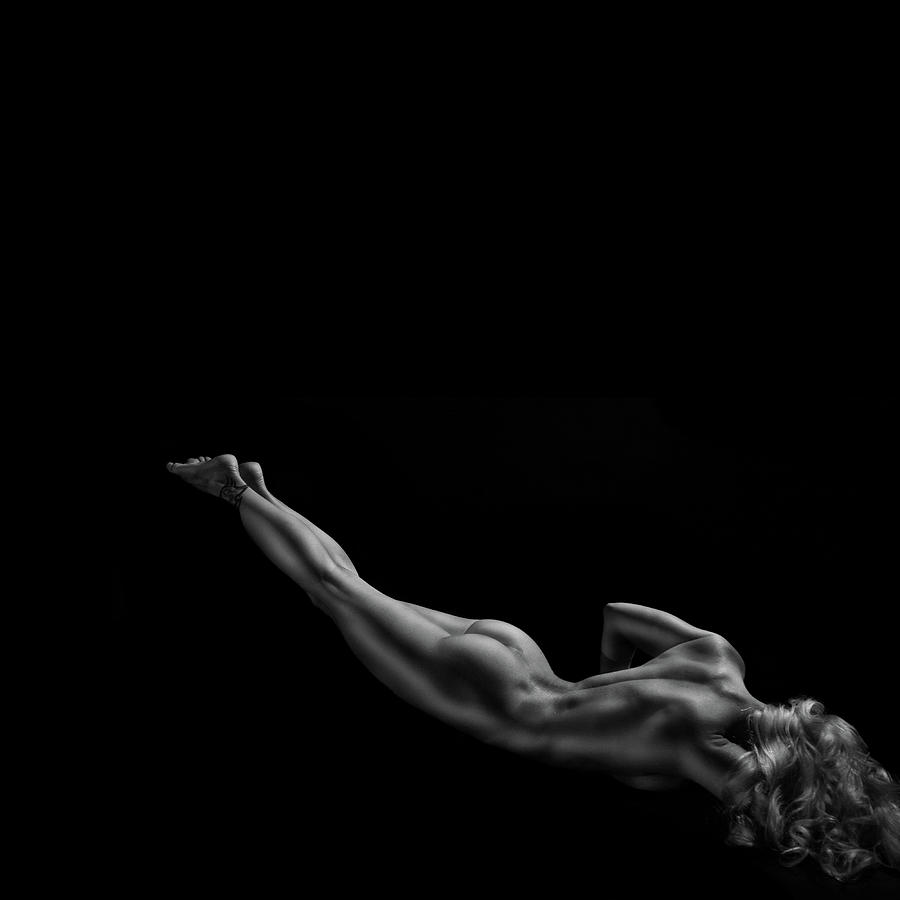 Black And White Photograph - Fine Art Nude Woman Bodyscape 4 by Az Jackson