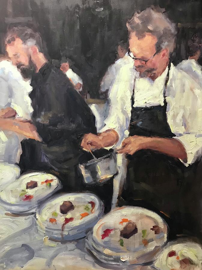 Fine Cuisine  Painting by Ashlee Trcka