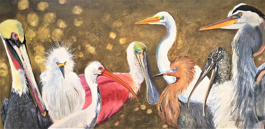 Fine Feathered Friends Painting by Linda Kegley