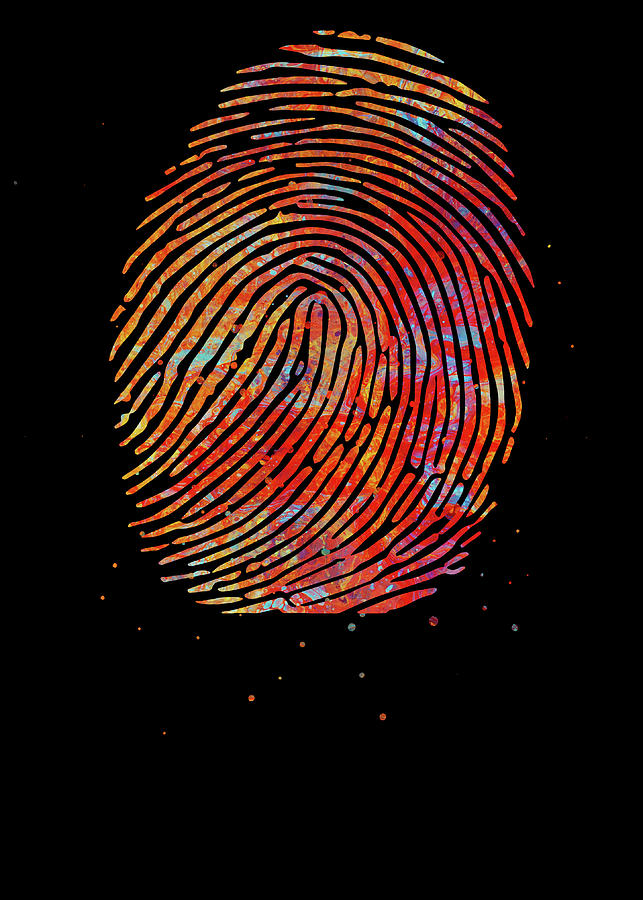 Fingerprint Watercolor Print Fingerprint Poster Fingerprint ...