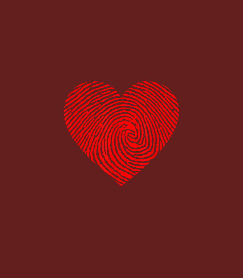Fingerprinted Heart For Valentine Day In Romance Lovers Digital Art By Zariai Kole Fine Art