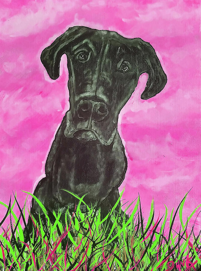 Finley Pink Painting by Dink Densmore