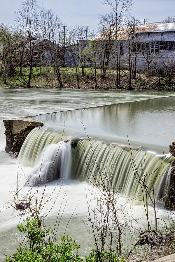 Nature Photograph - Finley River Dam By Ozark Mill by Jennifer White