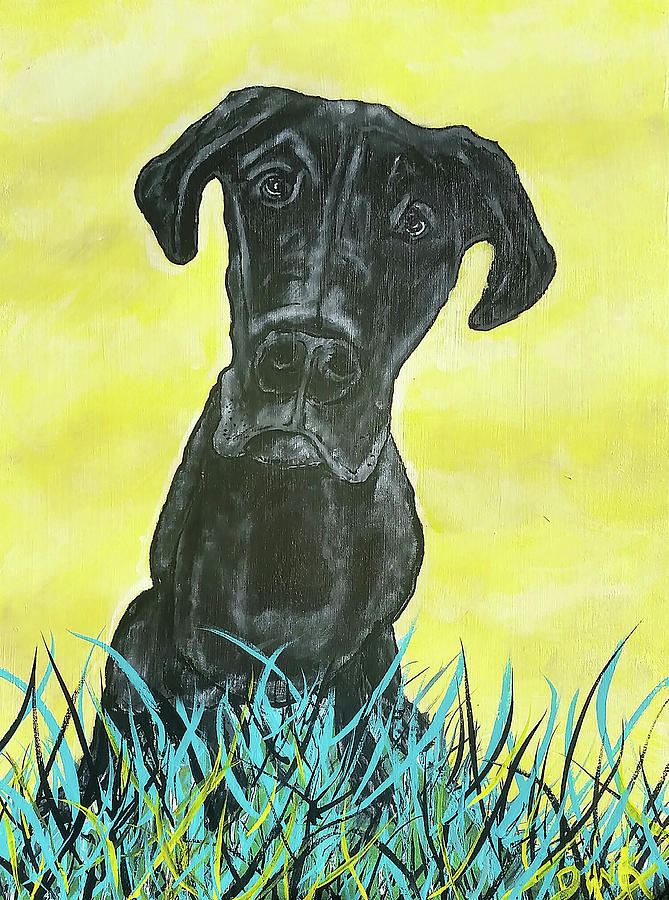 Finley Yellow Painting by Dink Densmore