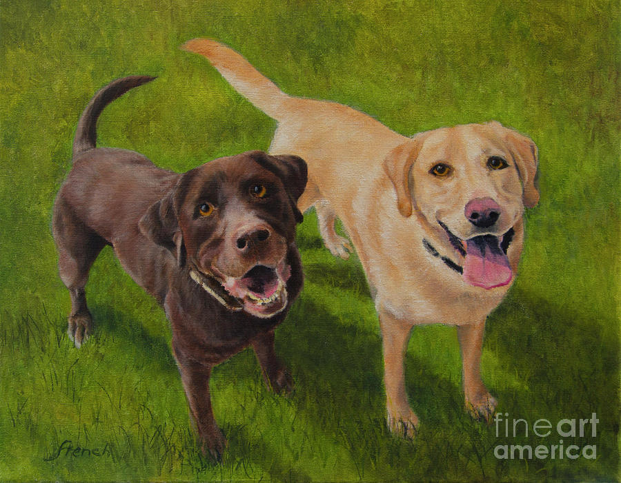 Finn and Mille Painting by Jeanette French