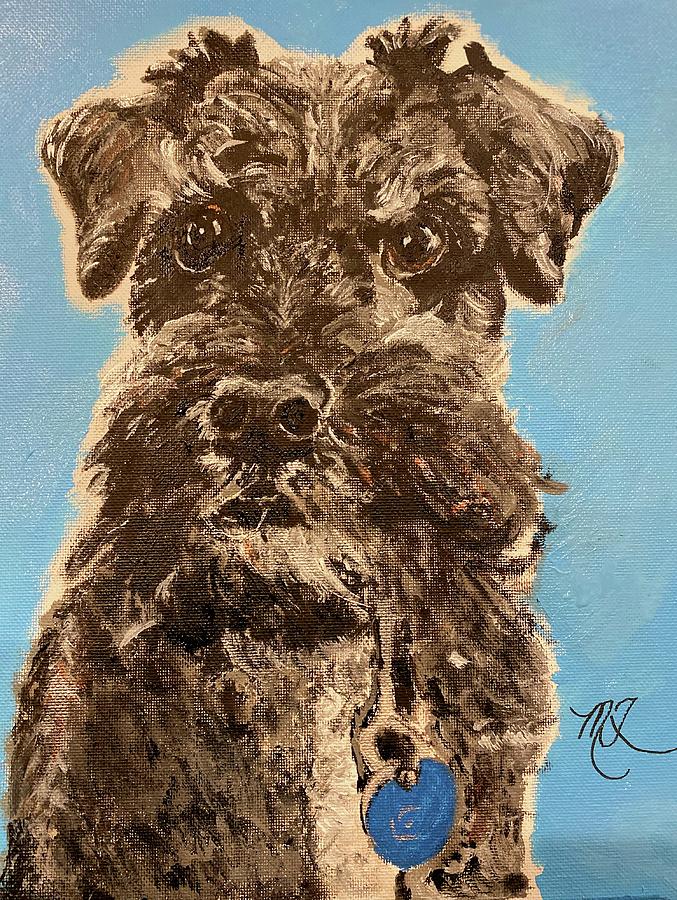 Schnoodle  Painting by Melody Fowler
