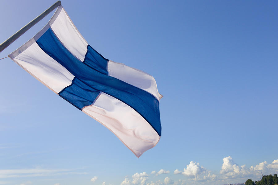 Finnish national flag Photograph by Keren Su