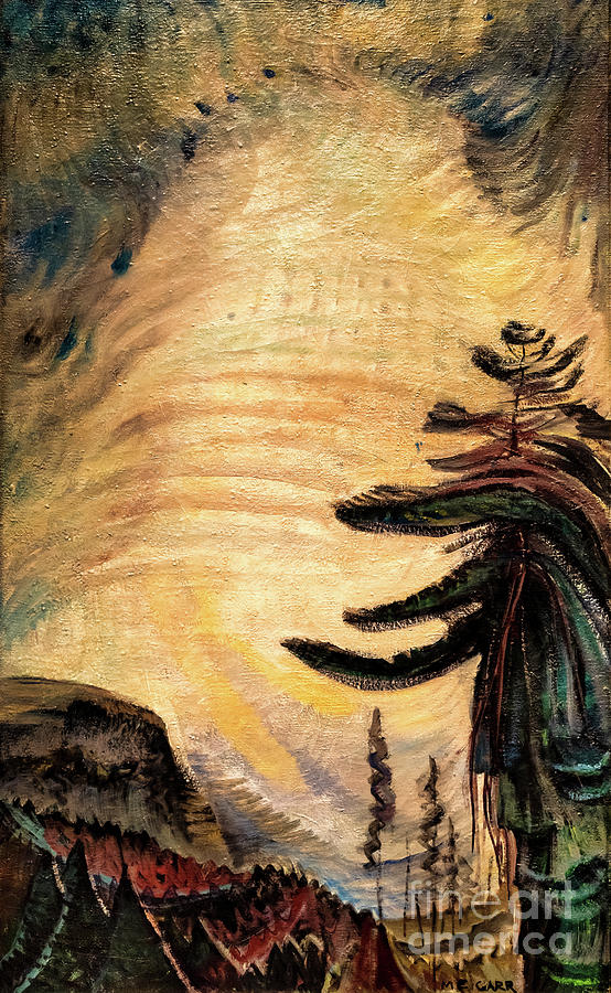 Fir Tree and Sky by Emily Carr Painting by Emily Carr