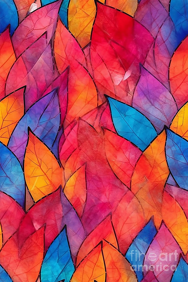 Firala - Foliage On Fire Digital Art