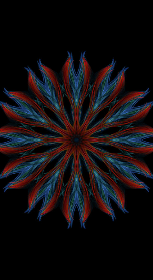 Fire And Ice Mandala Digital Art