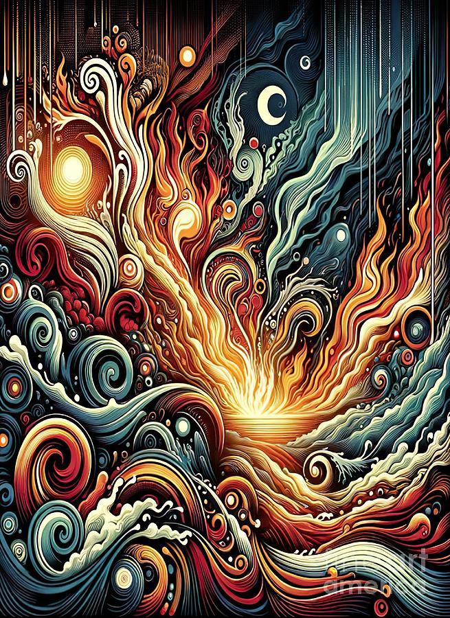 Fire and Rain, music poster Digital Art by Movie World Posters