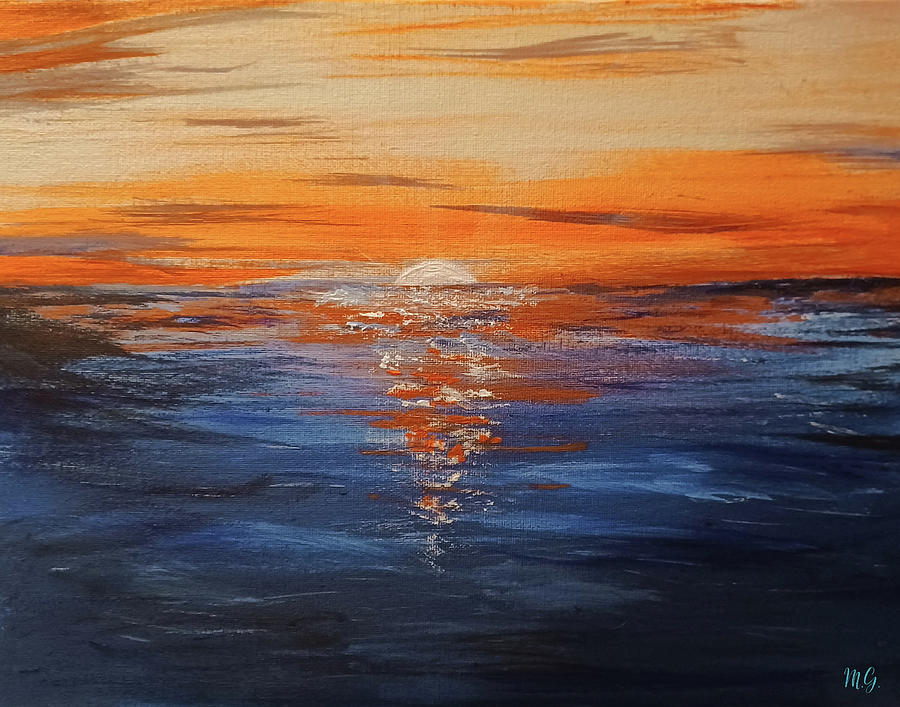 Fire And Water Painting By Michele E Gwynn   Fine Art America