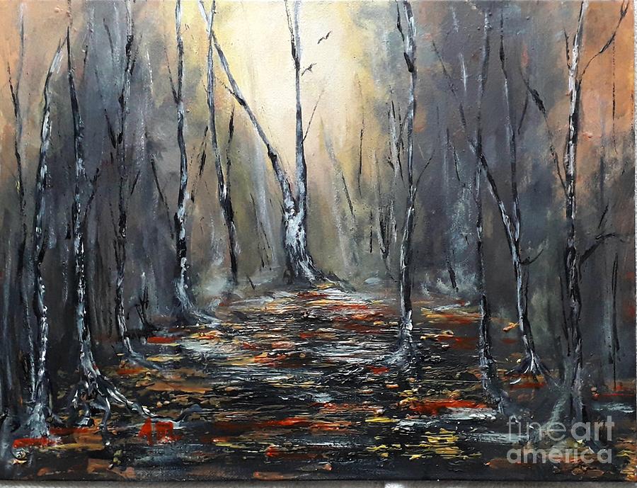 Nature Painting - Fire by Andreea Moldovan