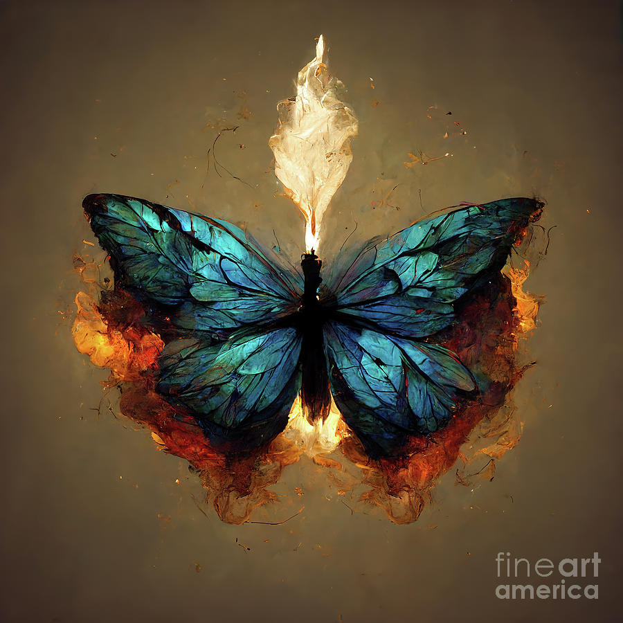 Fire Breathing Butterfly Digital Art by Cindy Singleton