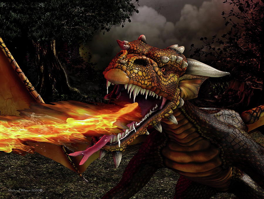 humanoid fire dragon