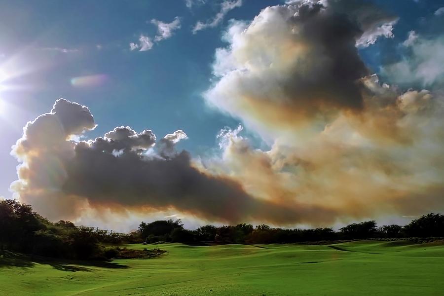 Fire Clouds Over a Golf Course Photograph by Kirsten Giving