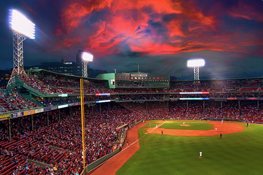 Fire Clouds over Fenway Photograph by Joann Vitali