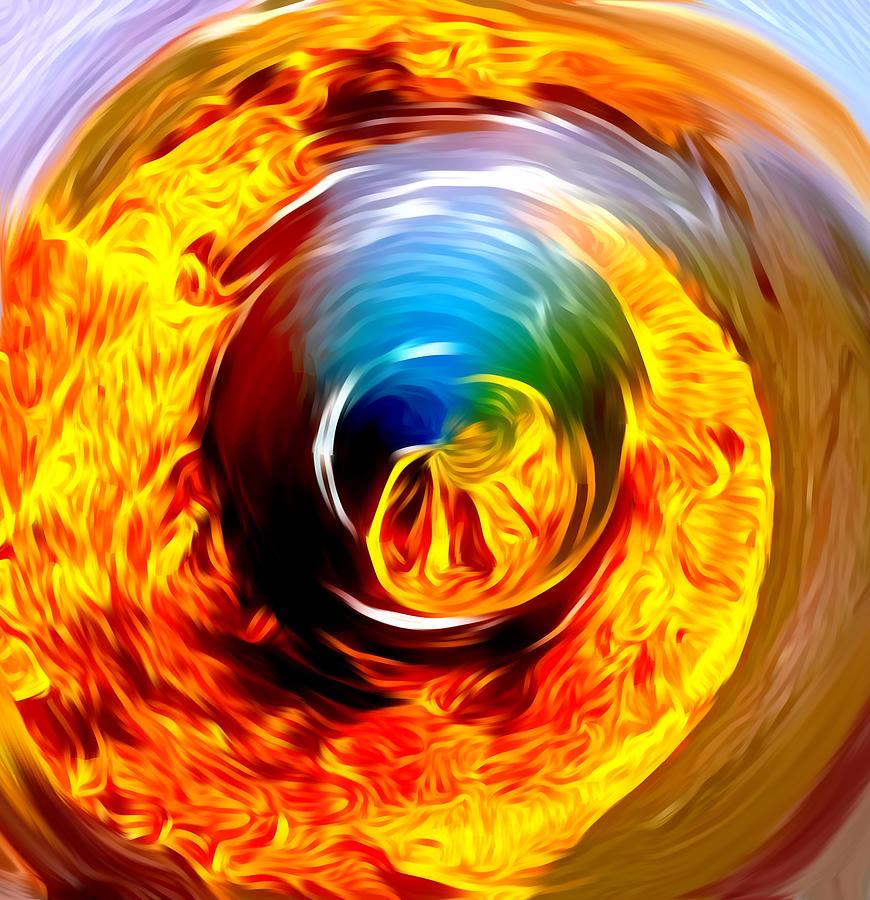 Fire Contained Inside Art Form Digital Art by Gayle Price Thomas