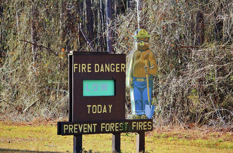 Fire Danger Low Warning Photograph by Cynthia Guinn