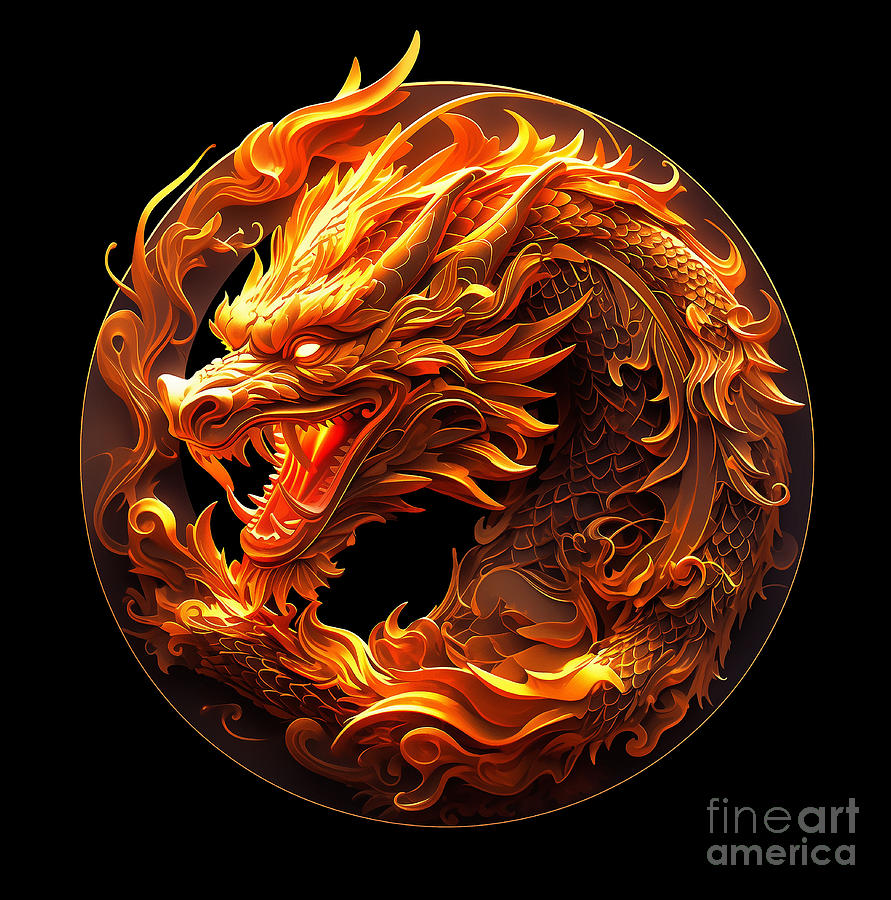 Fire Dragon Traditional Asian Chinese Dragon 2024 Year Of The Dragon   Fire Dragon Traditional Asian Chinese Dragon 2024 Year Of The Dragon Poparts Pet 