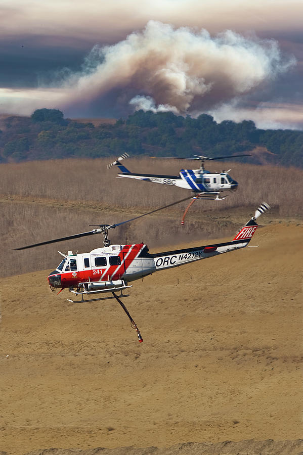 Fire Fighting Helicopters Photograph by Erik Simonsen