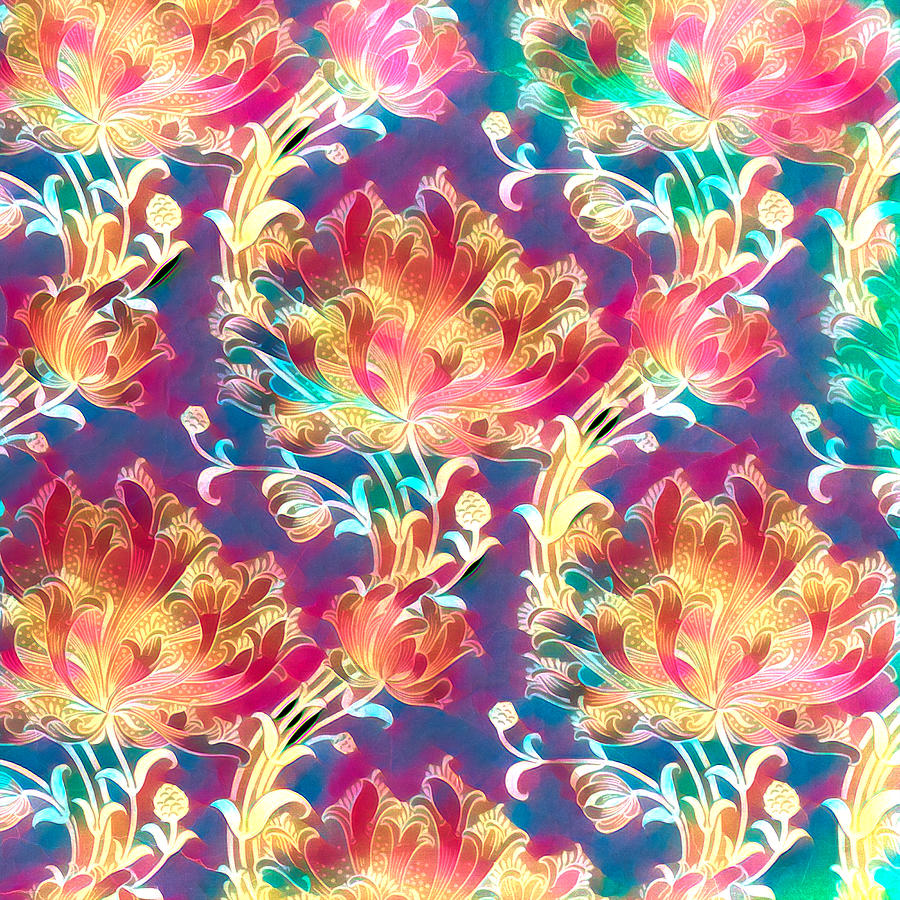 Flowers Still Life Digital Art - Fire Flower by Debbra Jansen