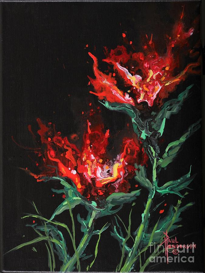 Fire Flower I Painting
