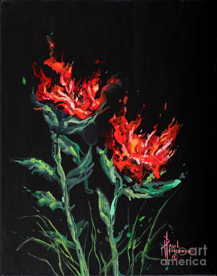Fire Flower II Painting