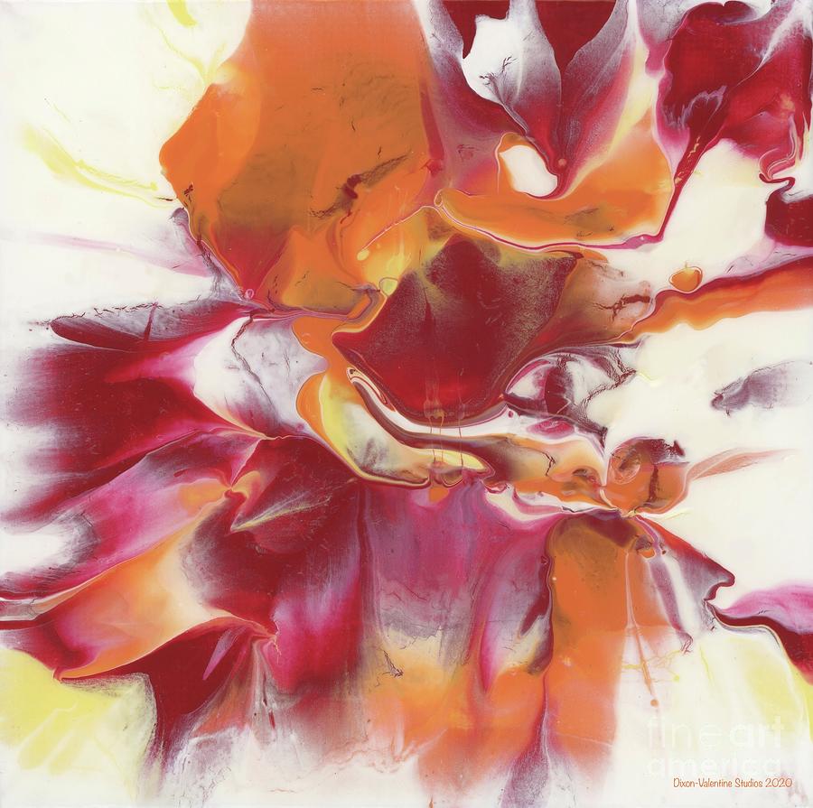 Fire Flower Painting by Valerie Valentine