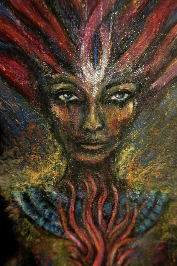 Fire Goddess Painting by Zoe Oakley