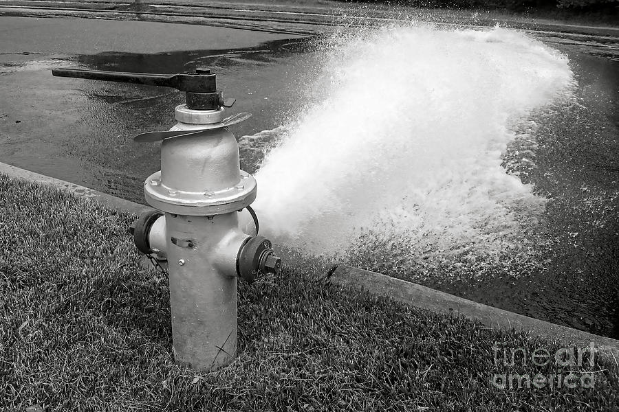 Fire Hydrant Plug Gushing Water  Photograph by Olivier Le Queinec