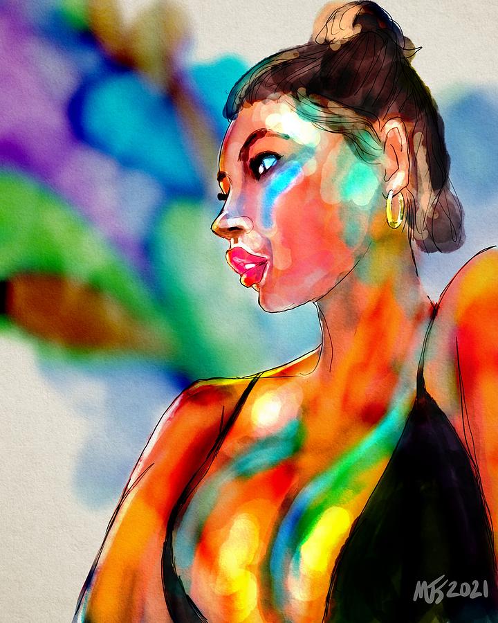 Fire In Her Face Digital Art by Michael Kallstrom