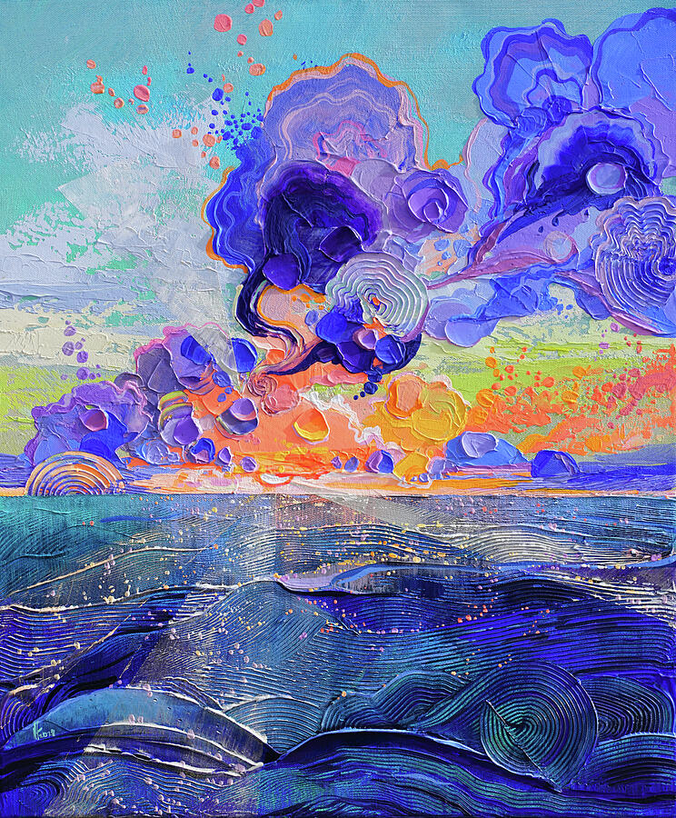 Fire in the sky Painting by Anastasia Trusova Fire in the sky Painting by Anastasia Trusova
