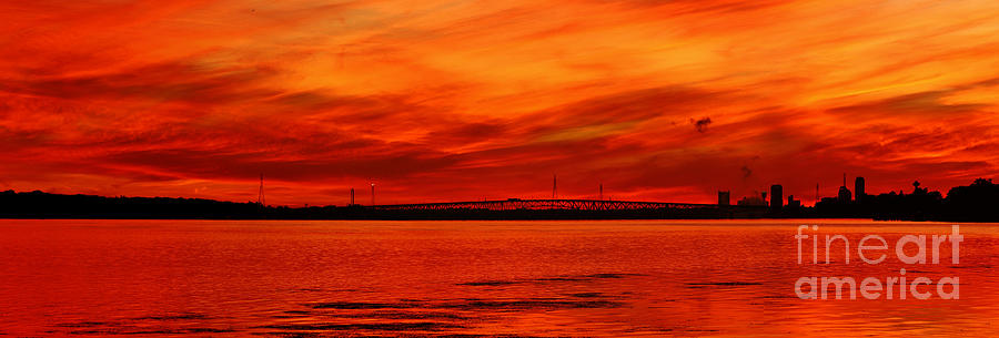 Fire in the Sky and Water Photograph by fototaker Tony