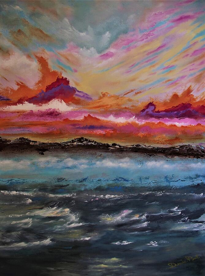 Skyfire Painting by Denise Peat | Fine Art America