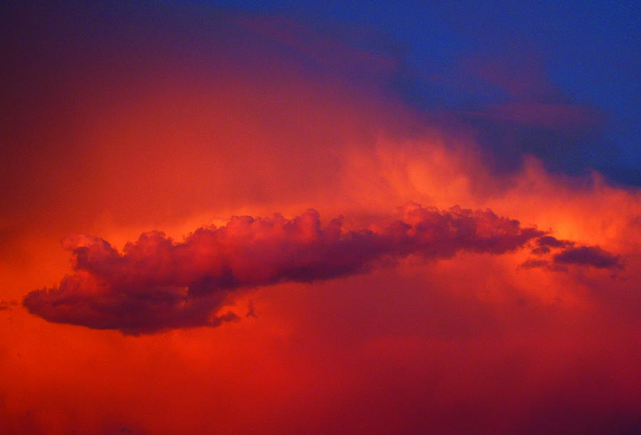 Fire in the Sky, II Photograph by Leslie Porter