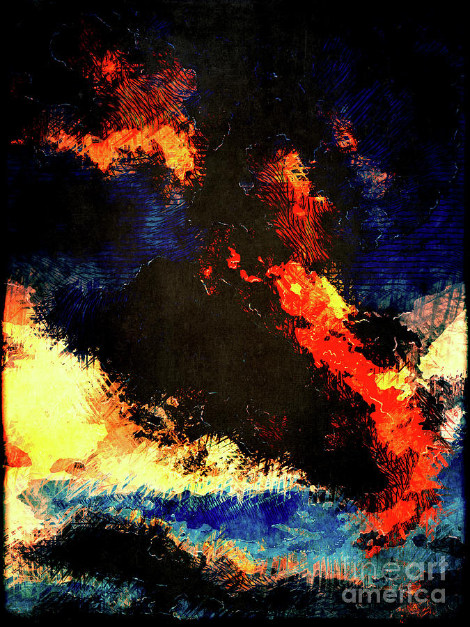 Fire In The Sky Digital Art by Phil Perkins
