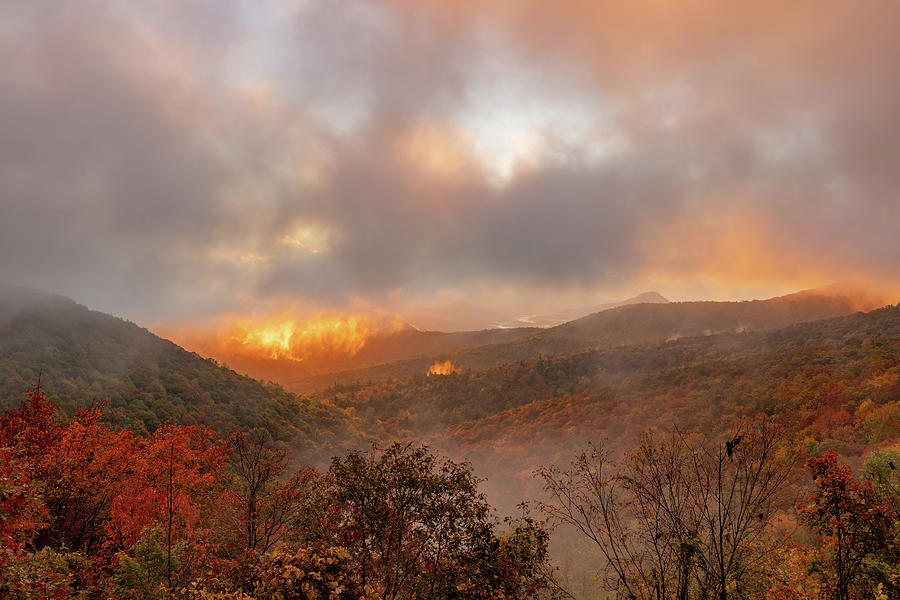 Fire In The Valley Photograph by David R Robinson