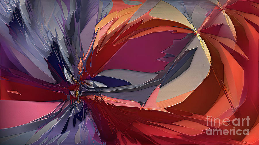 Fire in the Wind    abstract  Digital Art by Elaine Manley