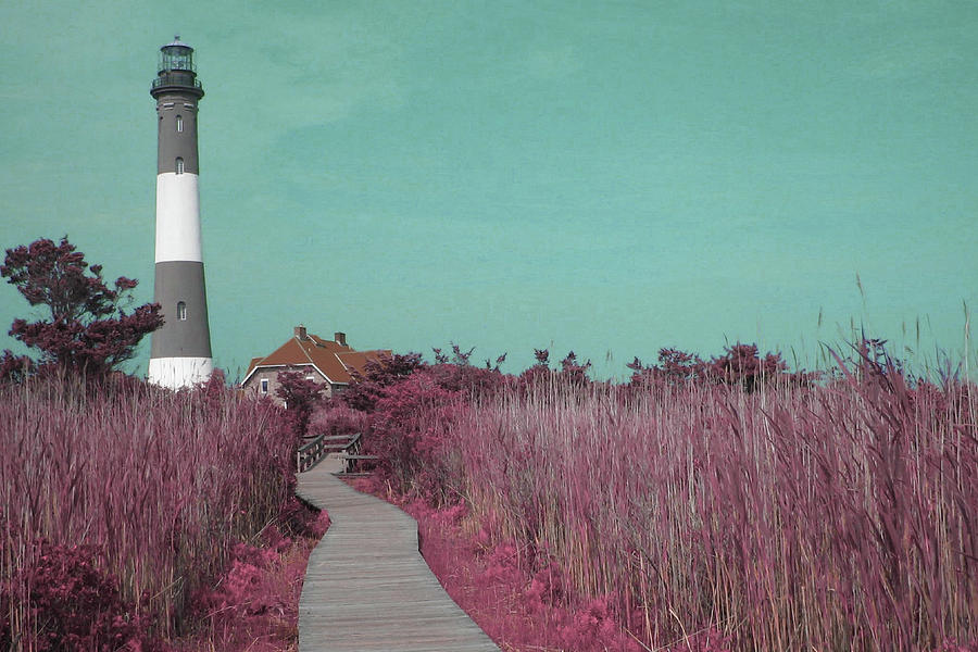 Fire Island Lighthouse At Robert Moses State Park - Surreal Art By Ahmet Asar Digital Art