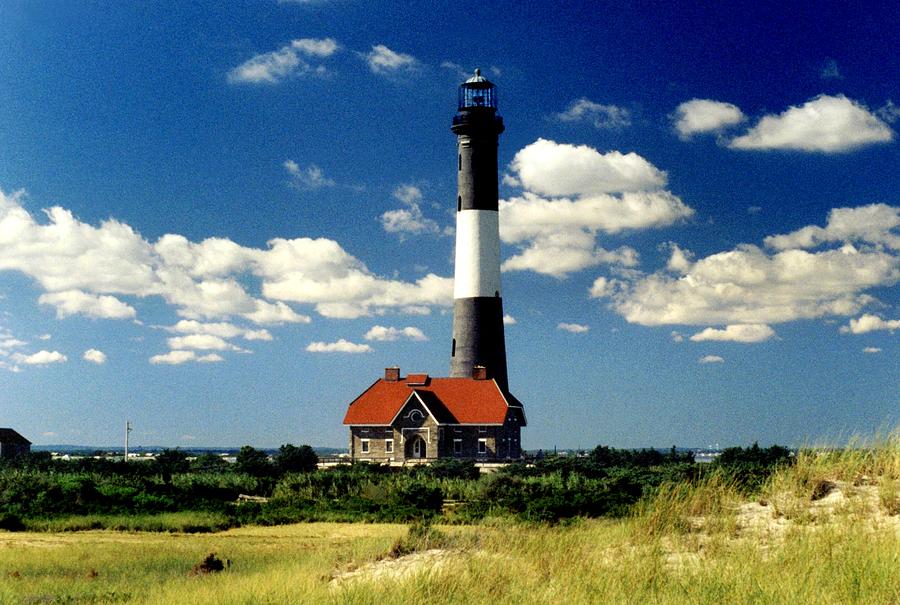 Fire Island Lighthouse on a Sunny Day Photograph by Liza Dey