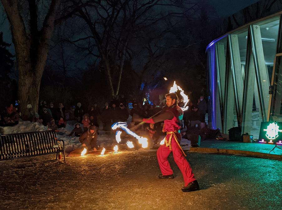 Fire juggler Photograph by Lisa Mutch