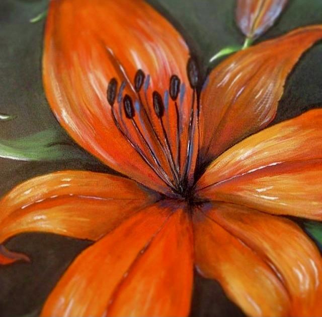 Fire Lily Painting by Erin Hunt - Fine Art America