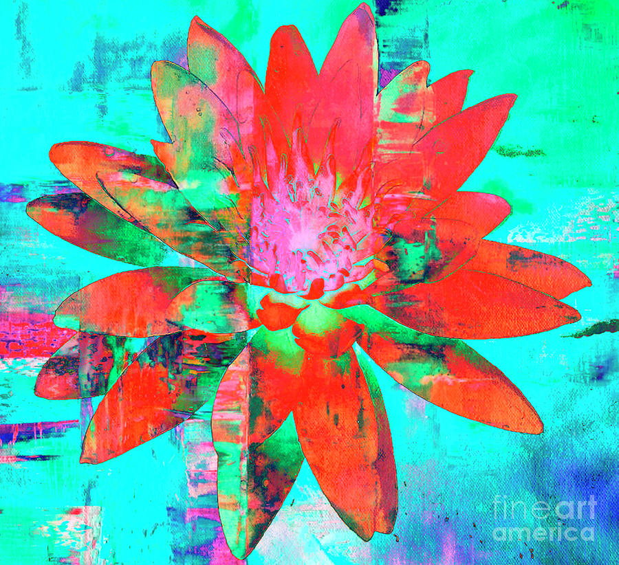 Fire Lily Digital Art by Tracey Lee Cassin