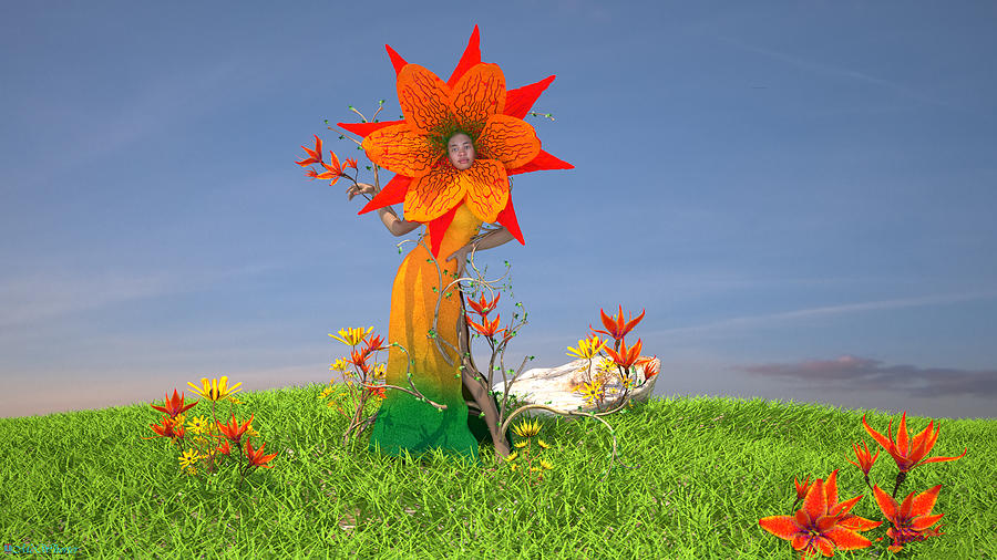 Flowers Still Life Digital Art - Fire Lily by Williem McWhorter