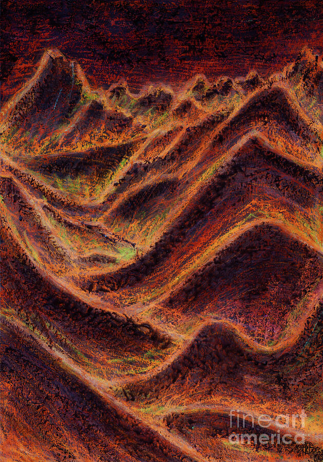 Fire Mountain Painting by Amy E Fraser
