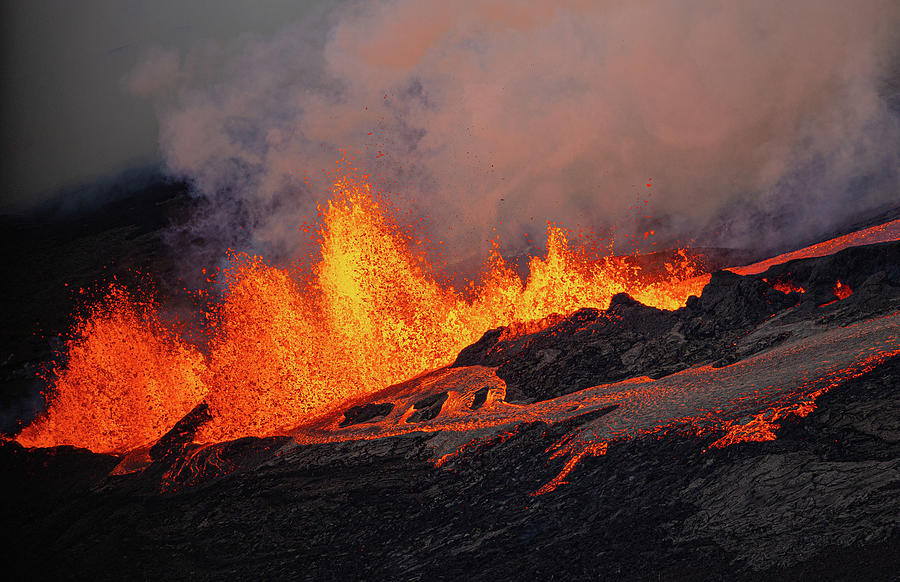 Fire On The Mountain at Mauna Loa 2022 Photograph by Erik Kabik - Fine ...