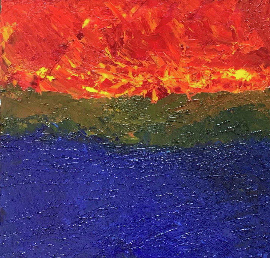 Fire On The Mountain Painting by Stankey Fine Art America