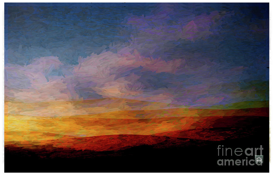 Fire on the mountains Digital Art by Deb Nakano